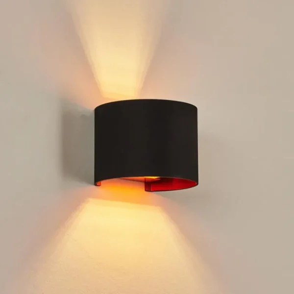 hofstein Applique murale Badajoz Cuivre, Noir, 1 lumière* Lampes Modernes