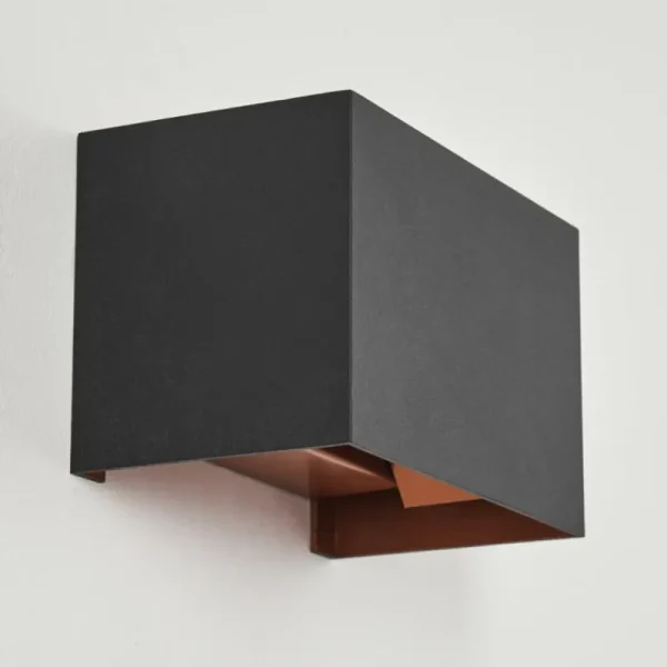 hofstein Applique murale Badajoz Cuivre, Noir, 1 lumière* Lampes Modernes