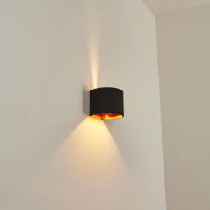 hofstein Applique murale Badajoz Cuivre, Noir, 1 lumière* Lampes Modernes