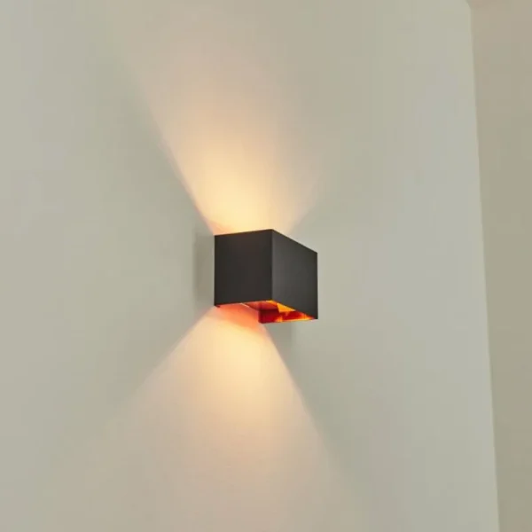 hofstein Applique murale Badajoz Cuivre, Noir, 1 lumière* Lampes Modernes