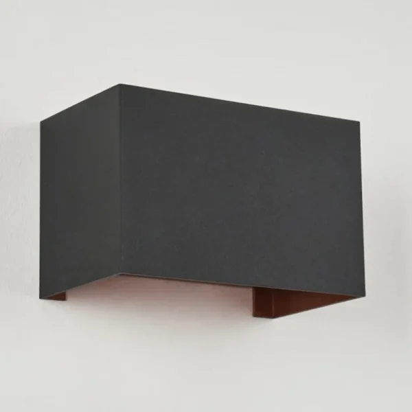 hofstein Applique murale Badajoz Cuivre, Noir, 1 lumière* Lampes Modernes