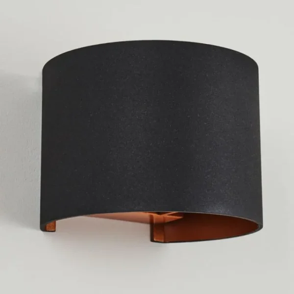 hofstein Applique murale Badajoz Cuivre, Noir, 1 lumière* Lampes Modernes