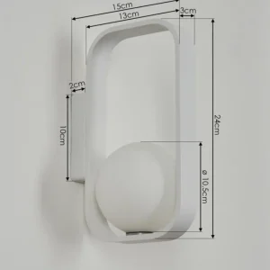 hofstein Applique murale Beland Blanc, 1 lumière* Lampes En Verre