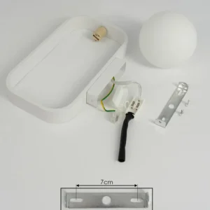 hofstein Applique murale Beland Blanc, 1 lumière* Lampes En Verre