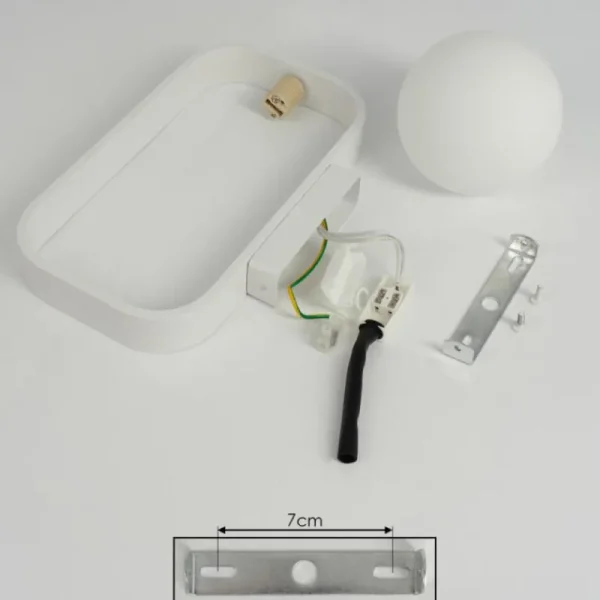 hofstein Applique murale Beland Blanc, 1 lumière* Lampes En Verre