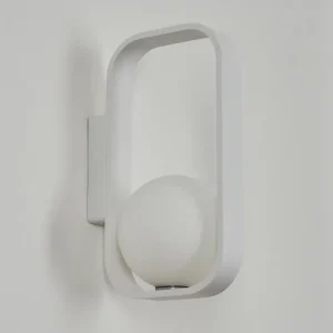 hofstein Applique murale Beland Blanc, 1 lumière* Lampes En Verre