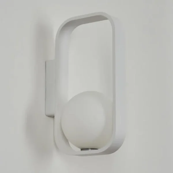 hofstein Applique murale Beland Blanc, 1 lumière* Lampes En Verre