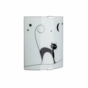 Luminaires Brilliant Applique murale Brilliant Cat Blanc, 1 lumière* Lampes En Verre