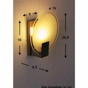 Luminaires Brilliant Applique murale Brilliant Sonian Acier inoxydable, Transparent, Blanc, 1 lumière* Lampes En Verre