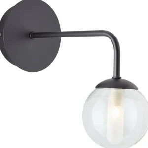 Luminaires Brilliant Applique murale Brilliant Gitse Noir, 1 lumière* Lampes En Verre