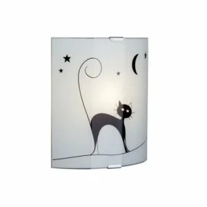 Luminaires Brilliant Applique murale Brilliant Cat Blanc, 1 lumière* Lampes En Verre