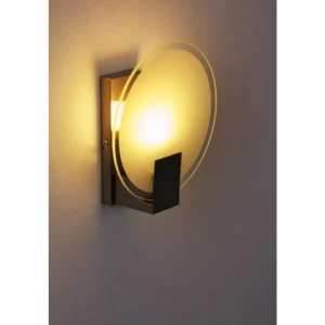 Luminaires Brilliant Applique murale Brilliant Sonian Acier inoxydable, Transparent, Blanc, 1 lumière* Lampes En Verre