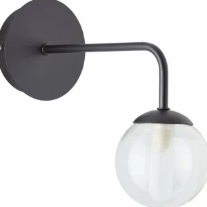 Luminaires Brilliant Applique murale Brilliant Gitse Noir, 1 lumière* Lampes En Verre