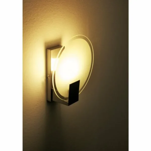 Luminaires Brilliant Applique murale Brilliant Sonian Acier inoxydable, Transparent, Blanc, 1 lumière* Lampes En Verre