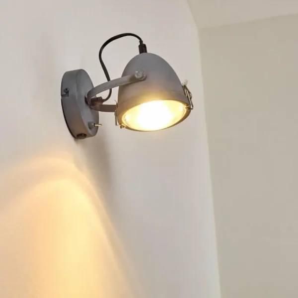 hofstein Applique murale Butikon Gris, 1 lumière* Lampes En Verre