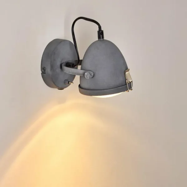 hofstein Applique murale Butikon Gris, 1 lumière* Lampes En Verre