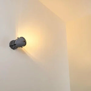 hofstein Applique murale Butikon Gris, 1 lumière* Lampes En Verre