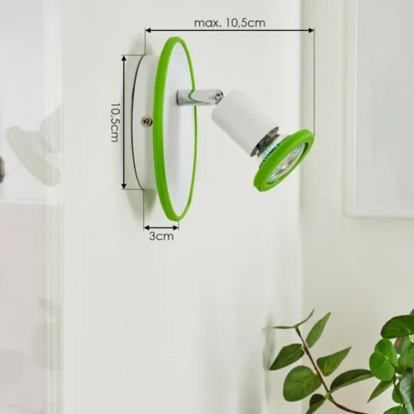 hofstein Applique murale Cabri LED Chrome, Vert, Blanc, 1 lumière* Lampes Modernes