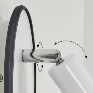 hofstein Applique murale Cabri LED Chrome, Noir, Blanc, 1 lumière* Lampes Modernes