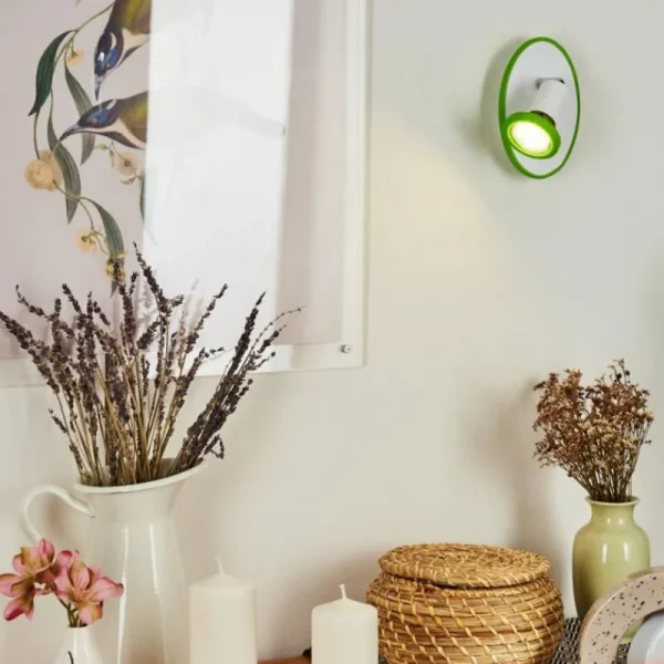 hofstein Applique murale Cabri LED Chrome, Vert, Blanc, 1 lumière* Lampes Modernes