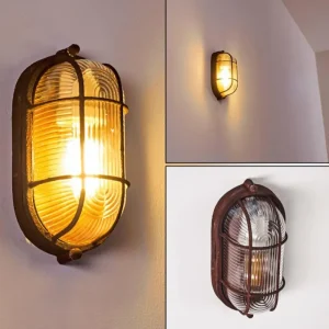 hofstein Applique murale Catawba Rouille, 1 lumière* Lampes En Verre