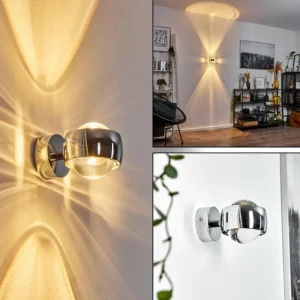 hofstein Applique murale chrome Sapri Chrome, 1 lumière* Lampes En Verre