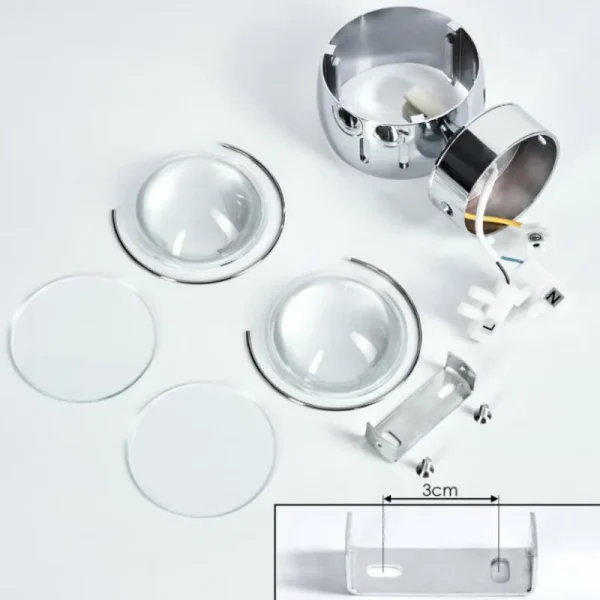 hofstein Applique murale chrome Sapri Chrome, 1 lumière* Lampes En Verre
