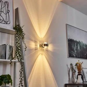hofstein Applique murale chrome Sapri Chrome, 1 lumière* Lampes En Verre