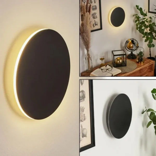 hofstein Applique murale Comallo LED Noir, Blanc, 1 lumière* Lampes Modernes