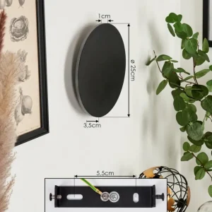 hofstein Applique murale Comallo LED Noir, Blanc, 1 lumière* Lampes Modernes