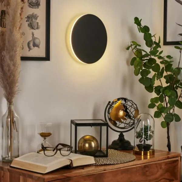 hofstein Applique murale Comallo LED Noir, Blanc, 1 lumière* Lampes Modernes