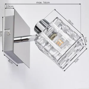 hofstein Applique murale Desrue Chrome, Argenté, 1 lumière* Lampes Modernes