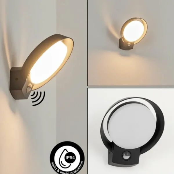 hofstein Applique murale d'extérieur Kelo LED Anthracite, 1 lumière, Détecteur de mouvement* Lampes Modernes