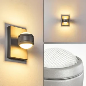 hofstein Applique murale d'extérieur Arsego LED Gris, 2 lumières* Lampes Modernes