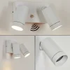 hofstein Applique murale d'extérieur Hakamken Blanc, 2 lumières, Détecteur de mouvement* Lampes Modernes