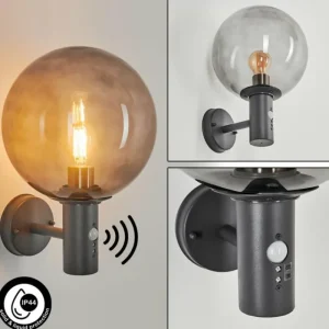 hofstein Applique murale d'extérieur Bostarenga Anthracite, 1 lumière, Détecteur de mouvement* Lampes Modernes