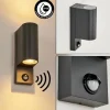 hofstein Applique murale d'extérieur Kingstown Anthracite, Transparent, 2 lumières, Détecteur de mouvement* Lampes Modernes