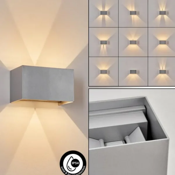 hofstein Applique murale d'extérieur Tamarin LED Gris, 1 lumière* Lampes Modernes