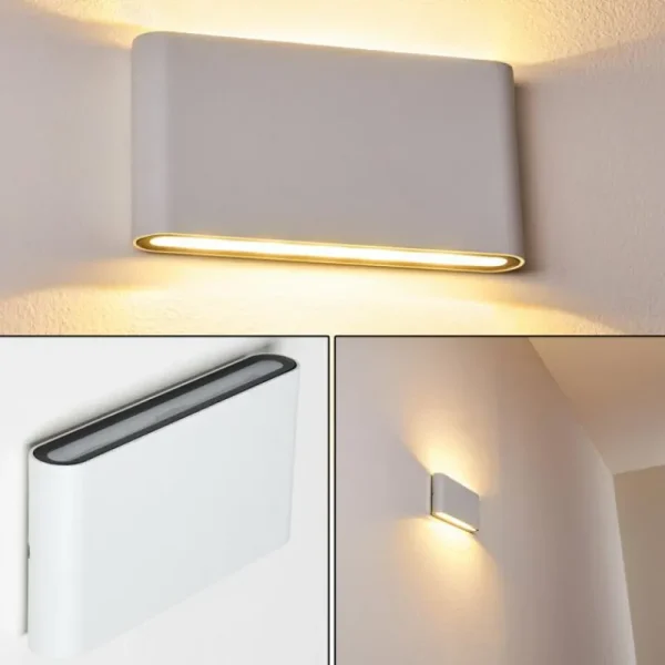 hofstein Applique murale d'extérieur Tinglev LED Blanc, 2 lumières* Lampes Modernes