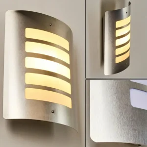 hofstein Applique murale d'extérieur Alslev Acier inoxydable, 1 lumière* Lampes Modernes