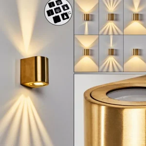 hofstein Applique murale d'extérieur Mora LED Laiton, 2 lumières* Lampes Modernes