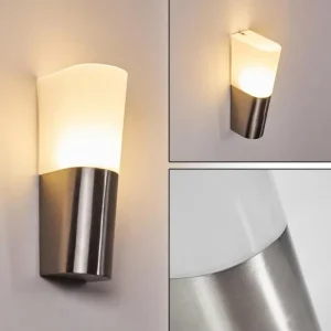 hofstein Applique murale d'extérieur Busalla LED Nickel mat, 1 lumière* Lampes Modernes
