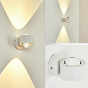 hofstein Applique murale d'extérieur Andersro LED Blanc, 2 lumières* Lampes Modernes