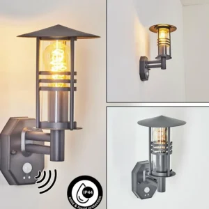 hofstein Applique murale d'extérieur Forli Anthracite, 1 lumière, Détecteur de mouvement* Lampes Modernes