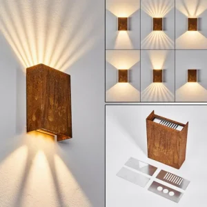 hofstein Applique murale d'extérieur Benin LED Rouille, 1 lumière* Lampes Modernes