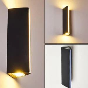 hofstein Applique murale d'extérieur Rotterdamm LED Noir, 1 lumière* Lampes Modernes