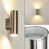 hofstein Applique murale d'extérieur Brachy LED Acier inoxydable, 2 lumières* Lampes Modernes