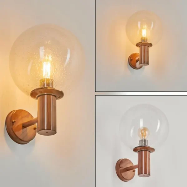 hofstein Applique murale d'extérieur Bubodefo Brun, Couleur bois, 1 lumière* Lampes Modernes