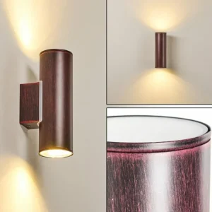 hofstein Applique murale d'extérieur Brachy LED Rouge, Noir, 2 lumières* Lampes Modernes