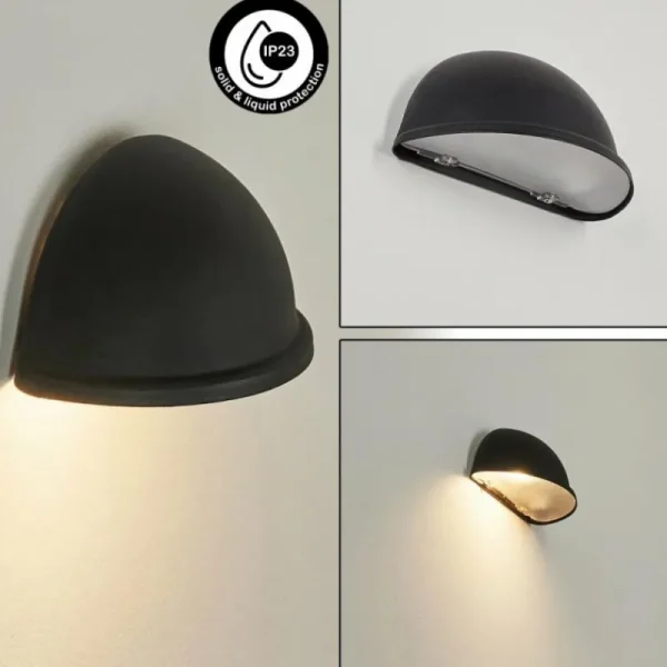 hofstein Applique murale d'extérieur Wundowie Noir, 1 lumière* Lampes Modernes